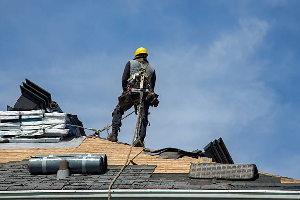 Professional Roof Replacement technician working in Goodrich, TX
